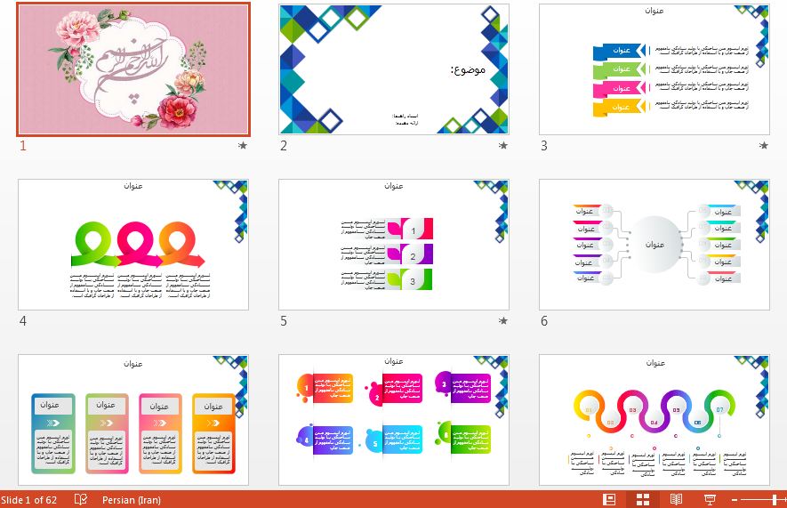 زیباترین قالب پاورپوینت حرفه ای برای سمینار